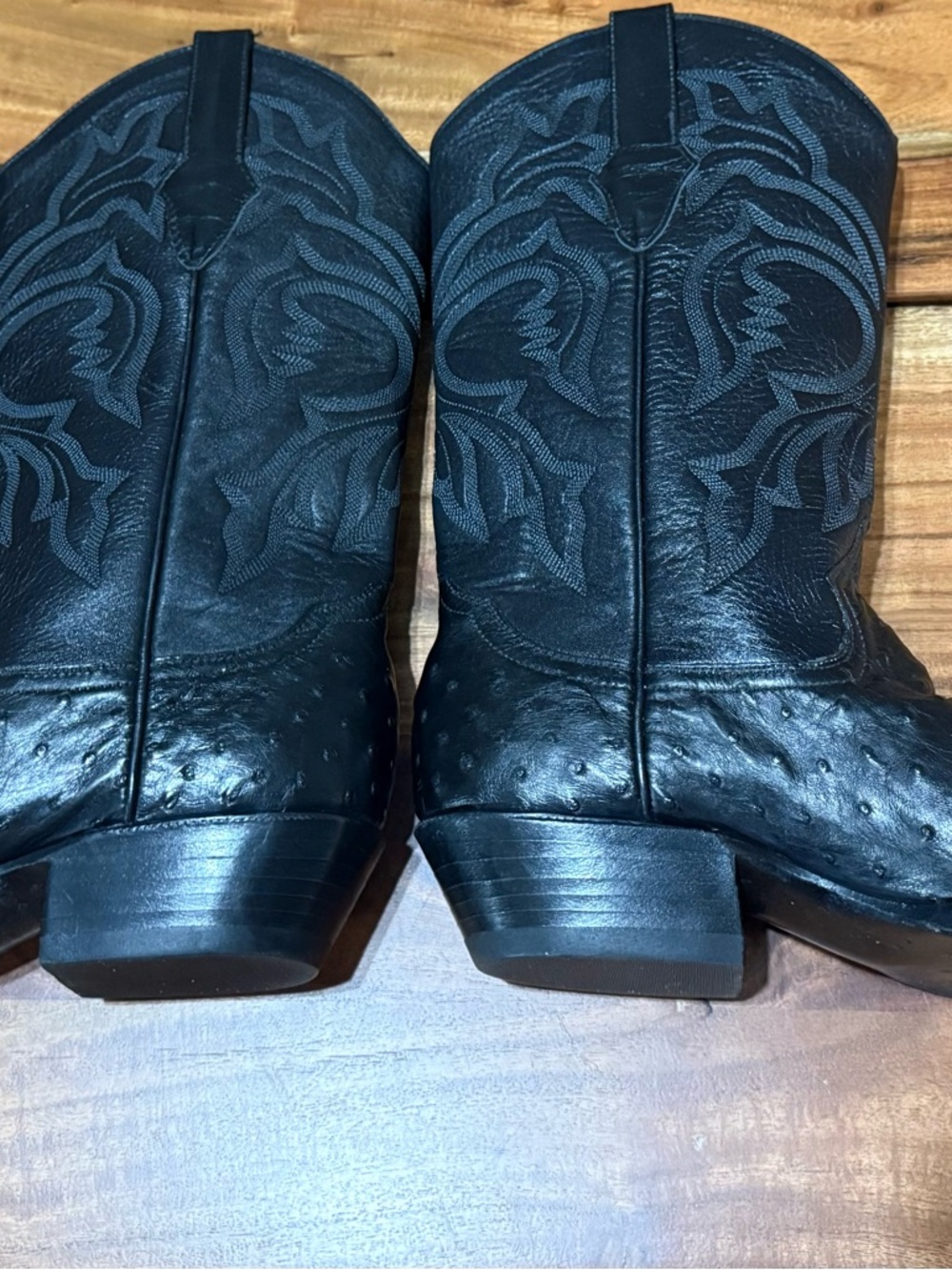 Full Quill Ostrich by Max Leather, Western Cowboy Boots Men’s Size 9-1/2 D EUC - Picture 6 of 11